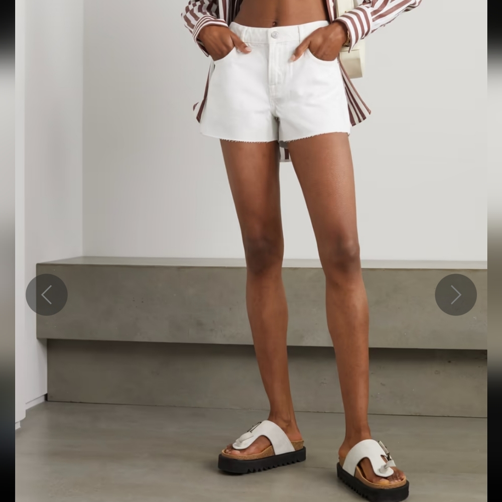 Frame Le Grand Garçon Short in White